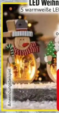 Edeka LED-Holzdeko Weihnachtsmarkt Angebot