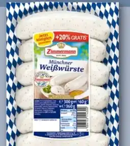 REWE Fleischwerke Zimmermann Münchner Weißwürste Angebot