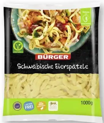 Scheck-in-Center Bürger Schwäbische Eierspätzle vegan Angebot