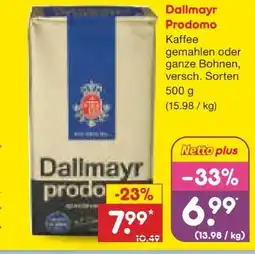 Netto Marken-Discount Dallmayr Prodomo Kaffee Angebot