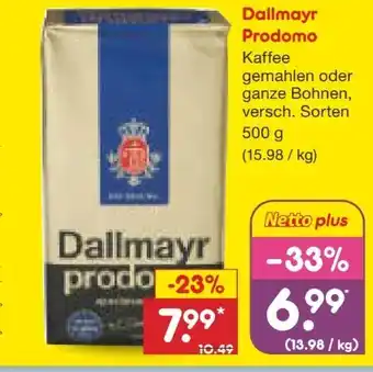 Netto Marken-Discount Dallmayr Prodomo Kaffee Angebot