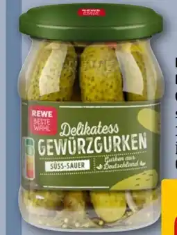 REWE Rewe Beste Wahl Delikatess Gewürzgurken Angebot