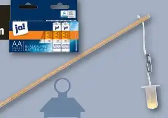 REWE LED Holz Laternenstab Angebot