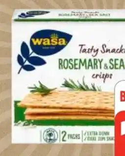 Edeka Wasa Tasty Snacks Rosmary & Sea Salt crisps Angebot