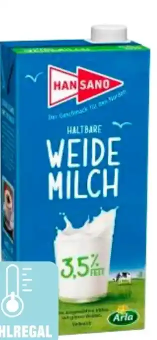 Edeka Hansano Haltbare Weidemilch Angebot