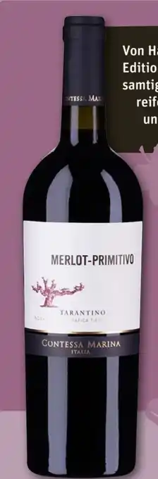 REWE Center Weingut Contessa Marina Merlot-Primitivo Tarantino Angebot