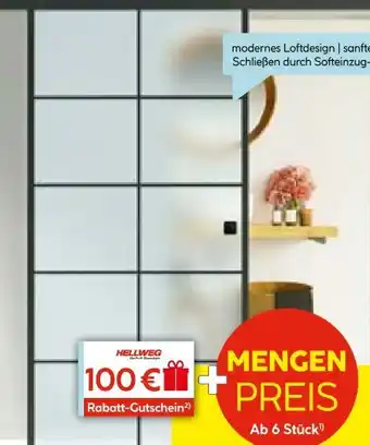 Hellweg Durabil Glasschiebetür-Set Loft Angebot