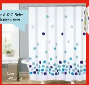 Hellweg Valblue Duschvorhang Dots Angebot