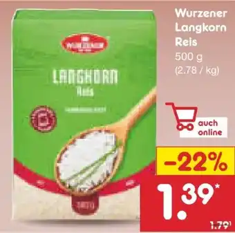 Netto Marken-Discount Wurzener Spitzen Langkorn Reis Angebot