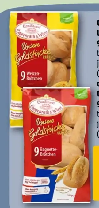 REWE Coppenrath & Wiese Unsere Goldstücke 9 Weizenbrötchen Angebot