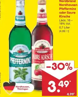 Netto Marken-Discount Nordbrand Nordhausen Pfefferminzlikör Angebot