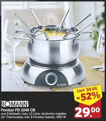 Famila Nord West BOMANN Fondue FD 2248 CB Angebot