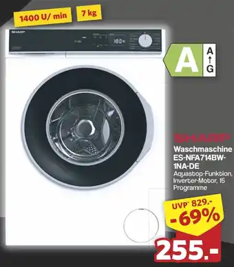 Famila Nord West SHARP Waschmaschine ES-NFA714BW-1NA-DE Angebot