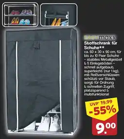 Famila Nord West EASYmaxx Stoffschrank für Schuhe Angebot