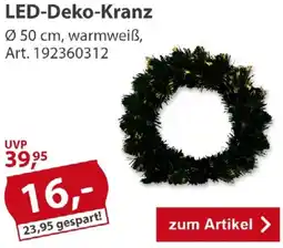 Sonderpreis Baumarkt LED-Deko-Kranz Angebot