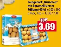 Mix Markt Feingebäck ,,Nüsschen" mit karamellisierter Füllung Angebot