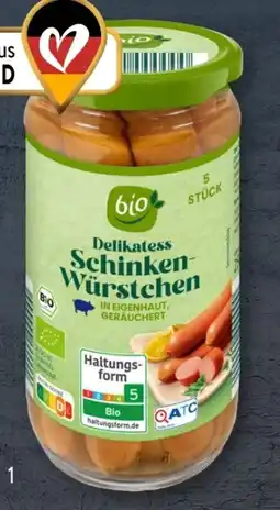 Aldi Süd Bio Smiley Bio-Delikatess Schinkenwürstchen Angebot
