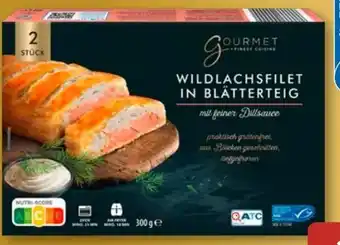 Aldi Süd Gourmet Finest Cuisine Wildlachsfilet im Blätterteig Angebot