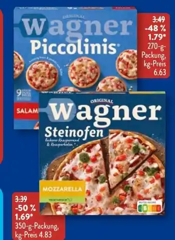 Aldi Süd Original Wagner Steinofen-Pizza Angebot