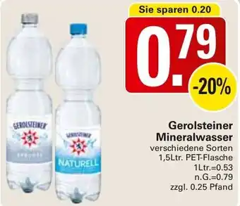 WEZ Gerolsteiner Mineralwasser Angebot