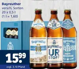 Getränkewelt Bayreuther hell Angebot