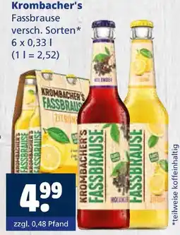 Getränkewelt Krombacher's fassbrause zitrone Angebot