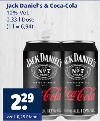 Getränkewelt Jack daniel's & coca-cola Angebot