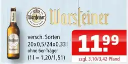Getränke Oase Warsteiner pilsener Angebot