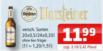 Getränke Oase Warsteiner pilsener Angebot