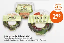 tegut Tegut... daily salatschale pasta mozzarella Angebot