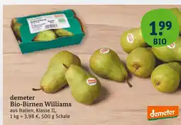 tegut Demeter bio-birnen williams Angebot