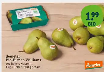 tegut Demeter bio-birnen williams Angebot