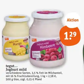 tegut Tegut... joghurt mild mango Angebot