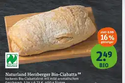 tegut Naturland herzberger bio-ciabatta Angebot
