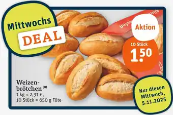 tegut Weizenbrötchen Angebot