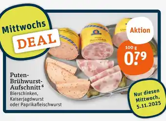 tegut Puten-brühwurst-aufschnitt Angebot