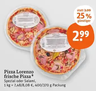 tegut Pizza lorenzo frische pizza spezial Angebot