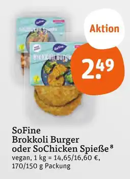 tegut Sofine brokkoli burger Angebot