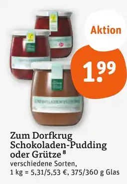 tegut Zum dorfkrug schokoladen-pudding Angebot