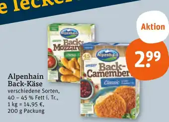 tegut Alpenhain back-mozzarella Angebot