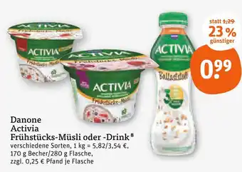 tegut Danone activia frühstücks-müsli Angebot