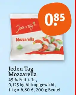 tegut Jeden tag mozzarella Angebot