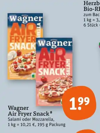 tegut Wagner air fryer snack salami Angebot