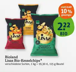 tegut Bioland lisas bio-kesselchips Angebot