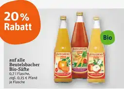 tegut Beutelsbacher bio-säfte Angebot