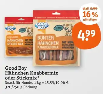 tegut Good boy hähnchen knabbermix Angebot