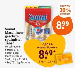 tegut Somat maschinengeschirrspülmittel tabs Angebot