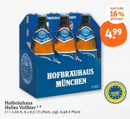 tegut Hofbräuhaus münchen helles vollbier Angebot