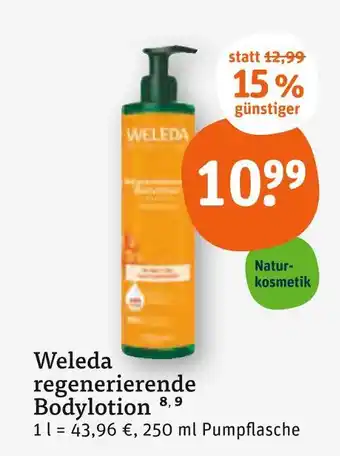 tegut Weleda regenerierende bodylotion Angebot