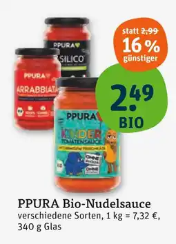 tegut Ppura bio-nudelsauce Angebot